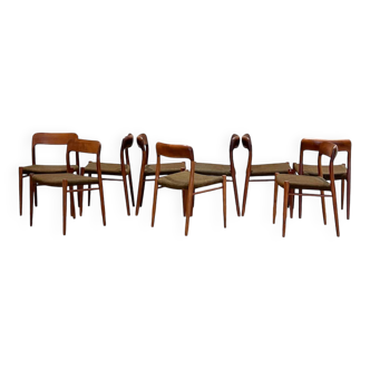Niels Otto Møller chairs (Model 75) 10 chairs