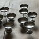 Set of 9 vintage silver-plated dessert bowls.