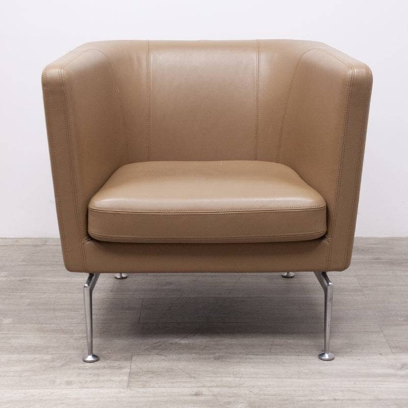 Vitra Suita Club Armchair in Ochre Leather