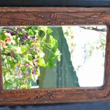 Papier Mache French Art Nouveau Framed Mirror circa 1900
