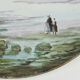 Montereau earthenware dish"Maritime landscape"