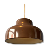 Vintage mid century pendant lamp in brown metal