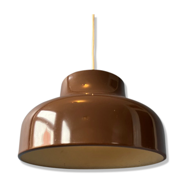Suspension vintage mid century en métal marron