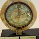 French Art Deco Clock Marble Onyx & Brass With A Bronzed Spelter Gazelle