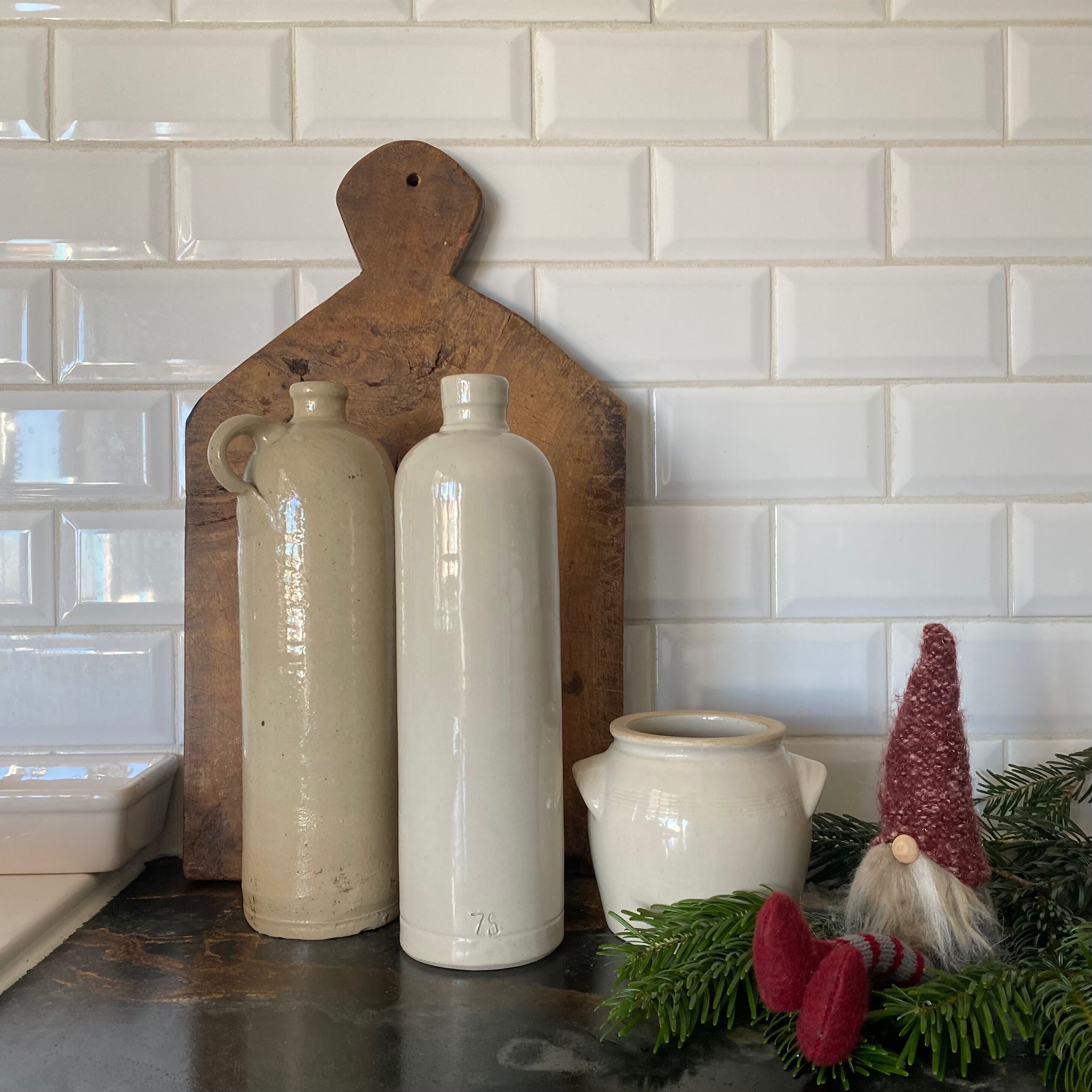 Bottle in stoneware soliflore