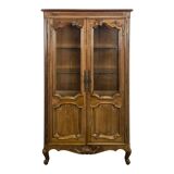 Louis XV style display cabinet in cherry wood