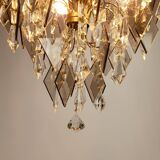 Hollywood Regency cristal and glass chandelier, 1970s