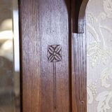 Art Nouveau Wall Mirror in Oak Frame, Early 20th Century