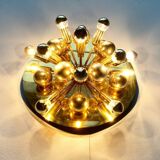 Atomic Brass Ceiling Light in Modern German Mid-Century by Dorothee Becker for Cosack, 1970s