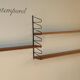 Vintage modular wall shelf in wood and metal, 1950s