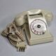 Vintage phone "PTT" in Bakelite, white, from the 60s
