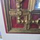 Palladio wall mirror, Italy, 1970 – Red decor and patinated gilding