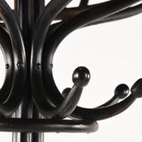 Free-standing coat rack in curved wood produced by Josef Kohn