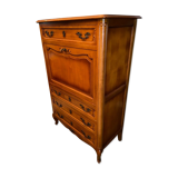 Louis XV style solid cherry wood secretary