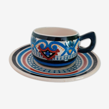 Tasse bleue Paul Fouillen Quimper