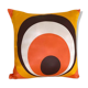 70's orange geometric cushion
