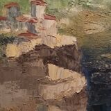Village on a rocky setting