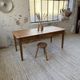 Cherry farmhouse table with spindle legs, 1950s