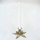 Brass candlestick in the shape of holly leaves _ bohemian chic candlestick