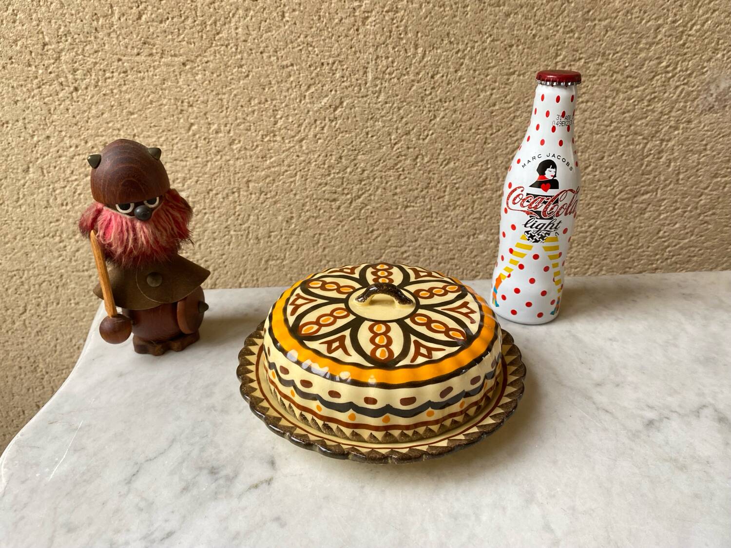 Vintage 1960s HB Quimper ceramic butter cheese box