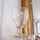Set of 6 engraved crystal port or liqueur glasses