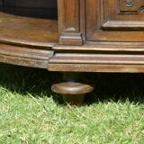 Buffet Sculpted in Walnut marble style Louis XVI