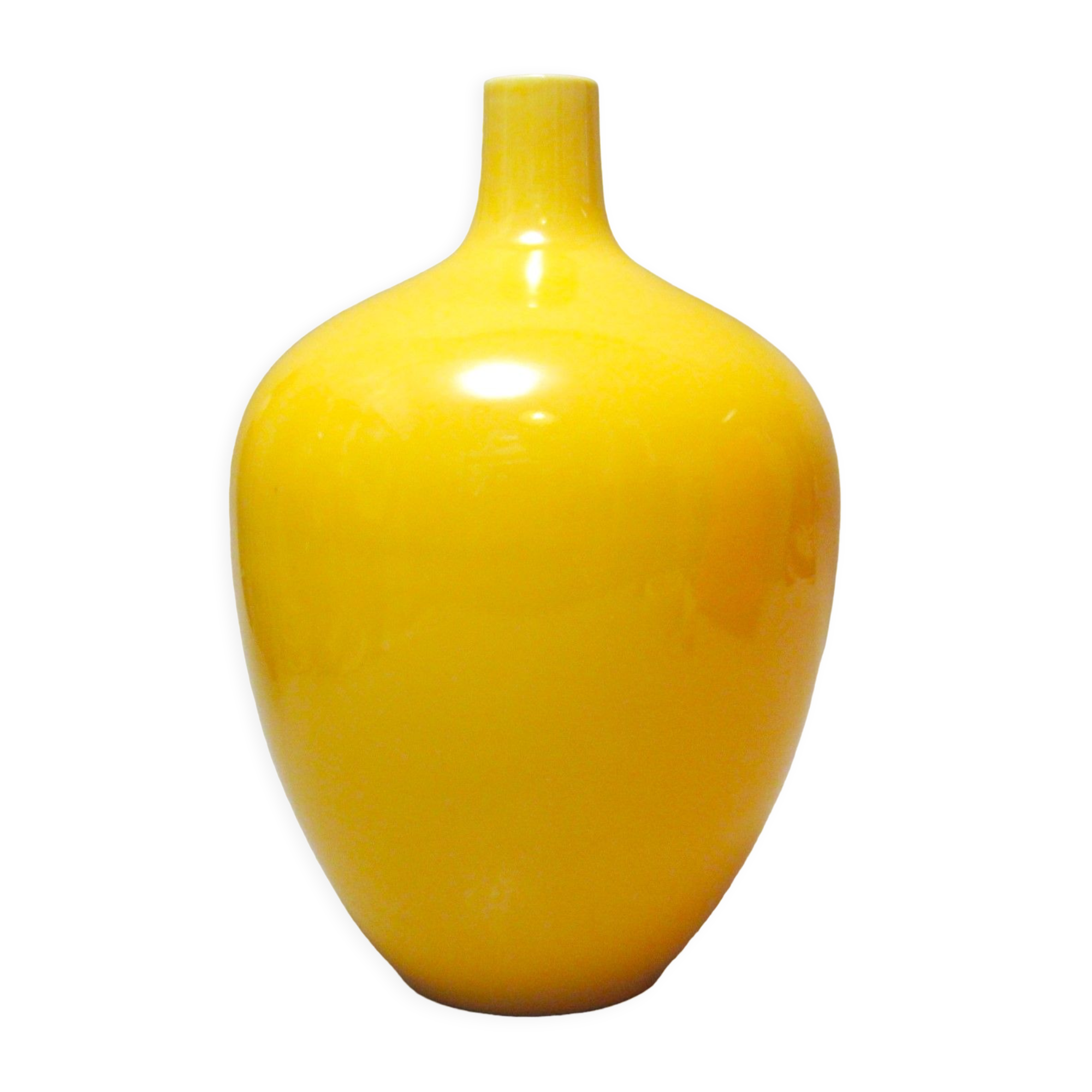Yellow amphora vase 70s
