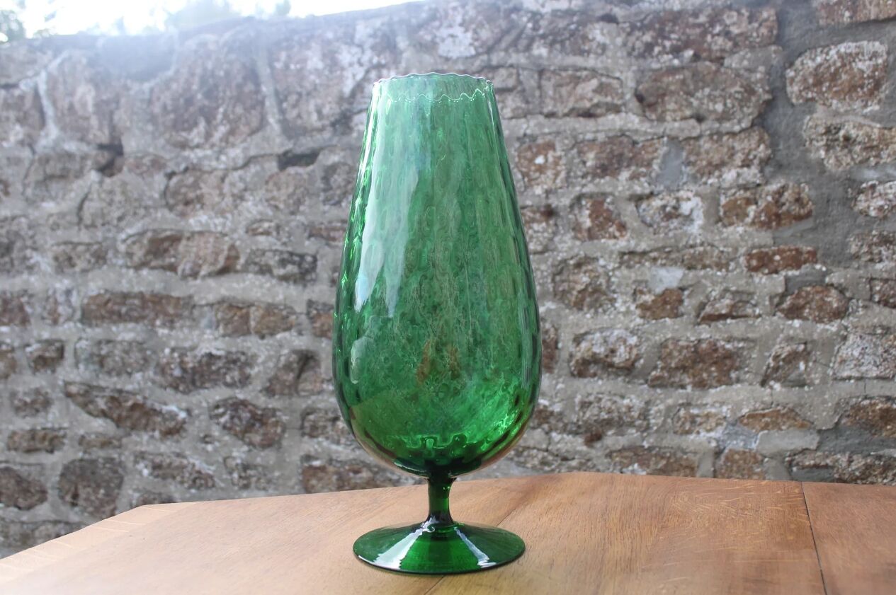 Empoli Italy blown glass vase