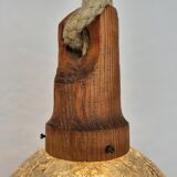 Vintage glass pendant light by Hustadt Leuchten, 1960s