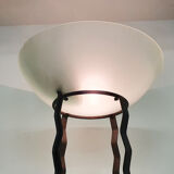 Italian floor light in iron, stone and glass