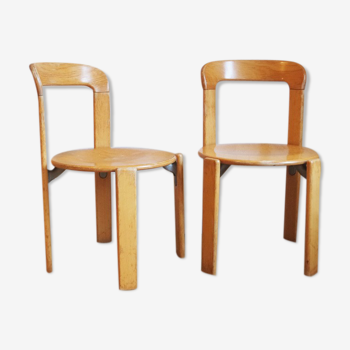 Model 33 chairs pair by Bruno Rey for Dietiker 1970s