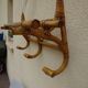 Vintage coat rack in rattan