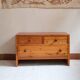 Low pine chest of drawers from the 1970s with 3 drawers.