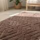 Handmade pure wool rug, brown, size 150/250 cm.