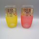 Set of 6 vintage glasses from the 50s/60s