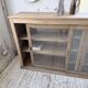 XXL 3m pine and oak display cabinet with glass doors