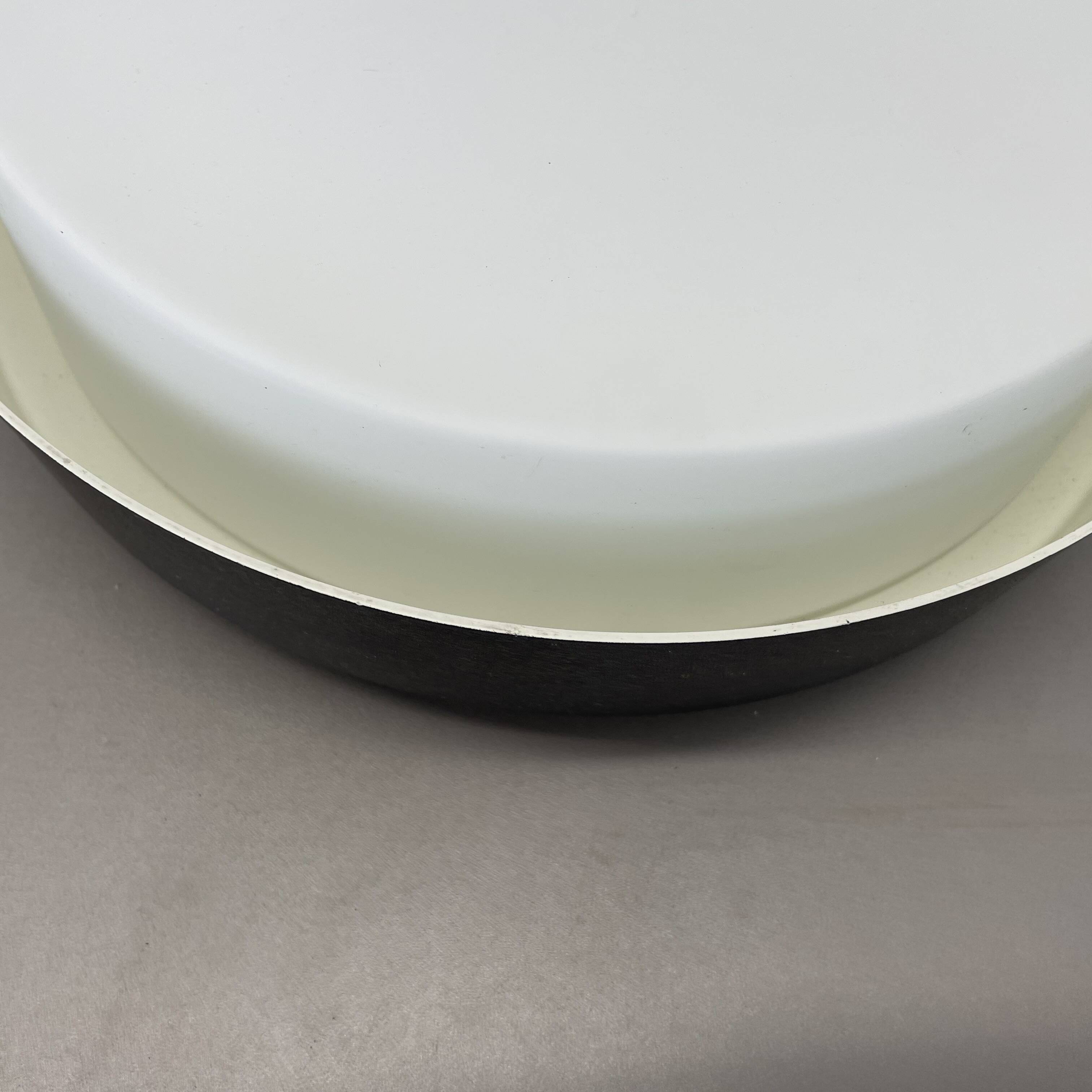 Minimalist  metal and glass flushmount wall light by bega lights, germany, 1980s