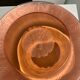 Molded pink glass dish art nouveau patterns D: 31.5cm