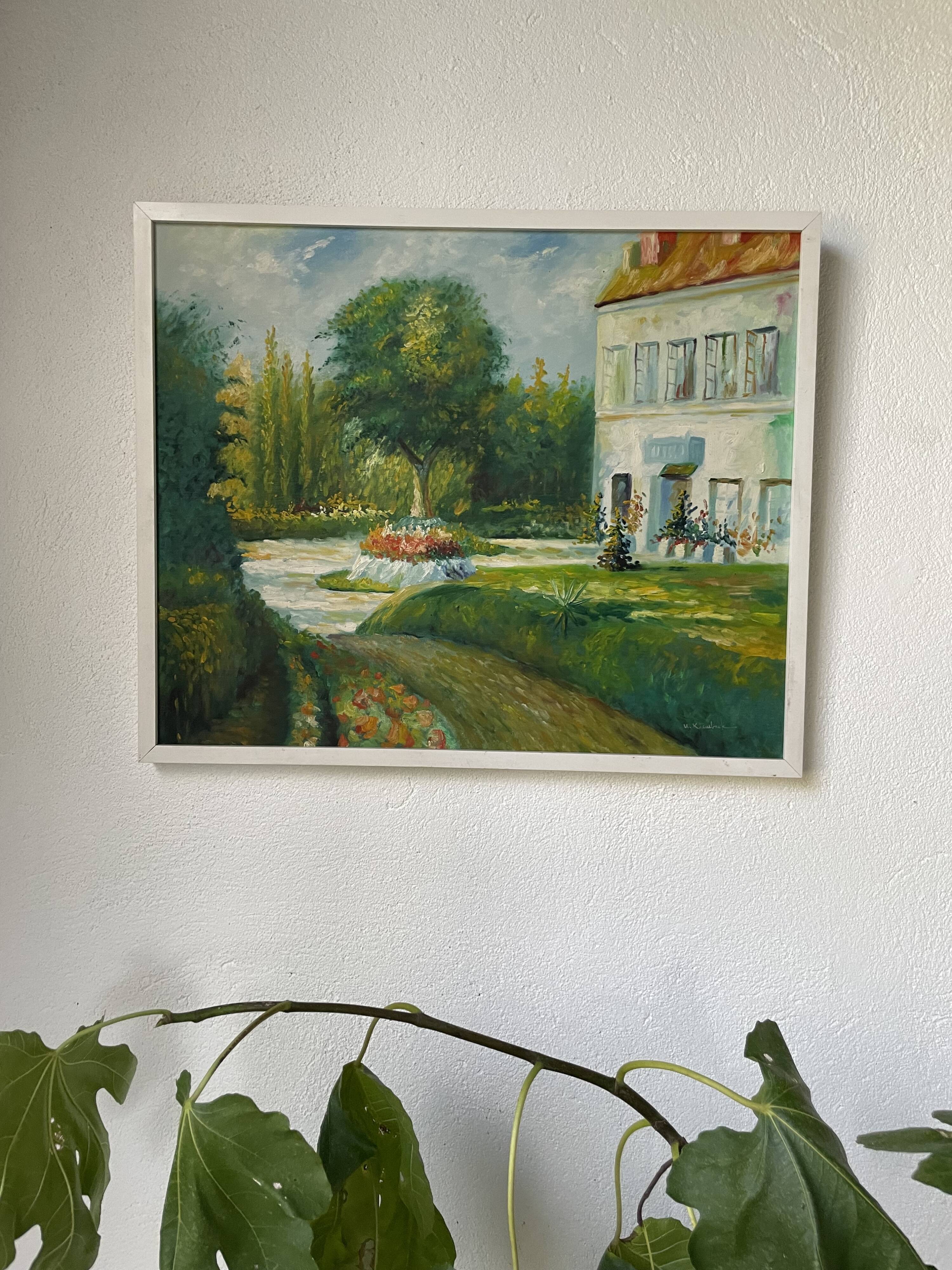 Homemade oil painting on wood