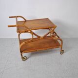 Rattan serving trolley 1970