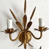 Hollywood Regency Italian wheat ear sconces