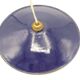 Hanging lamp blue enameled metal