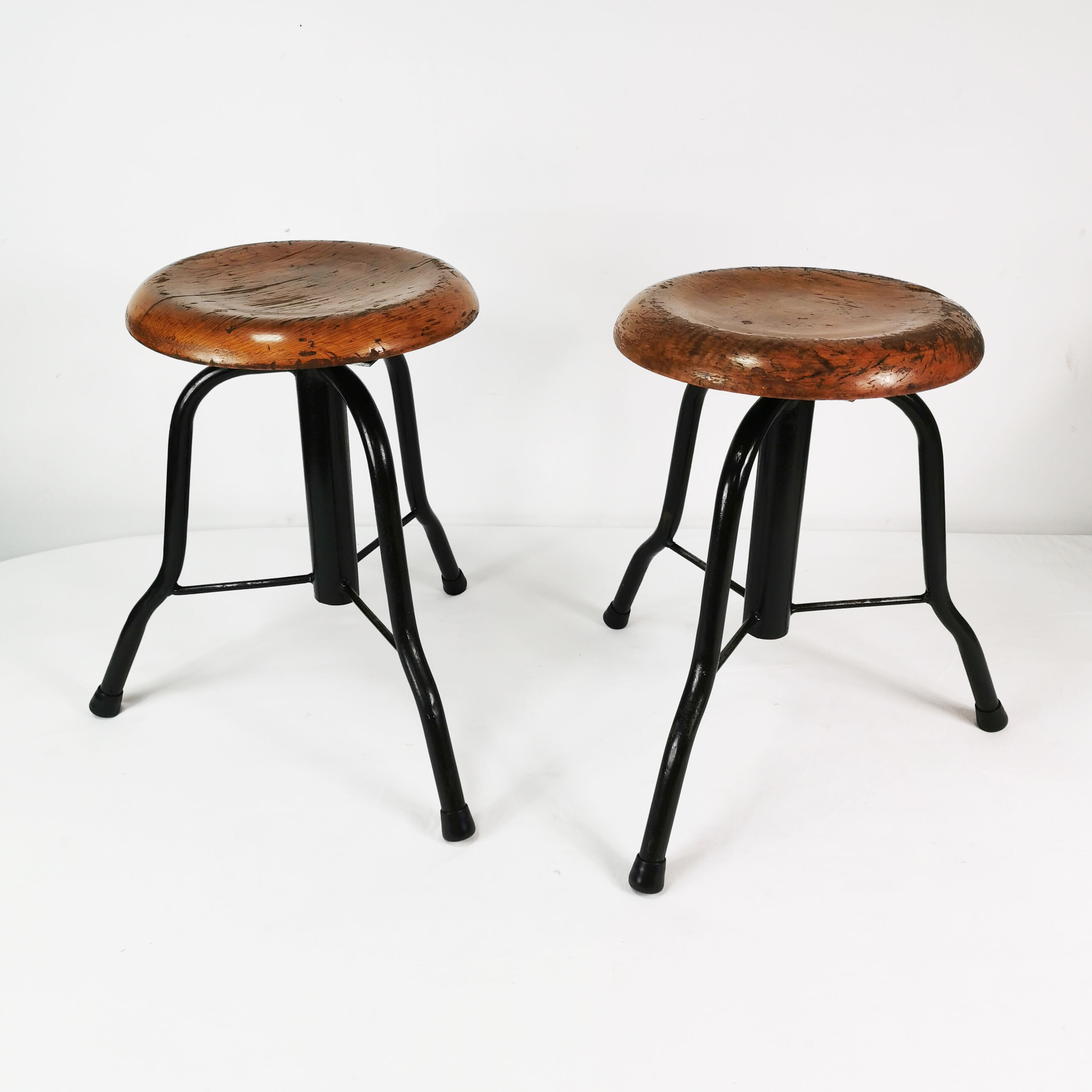 Pair of swivel stools, 1970s