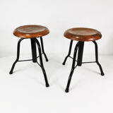 Pair of swivel stools, 1970s