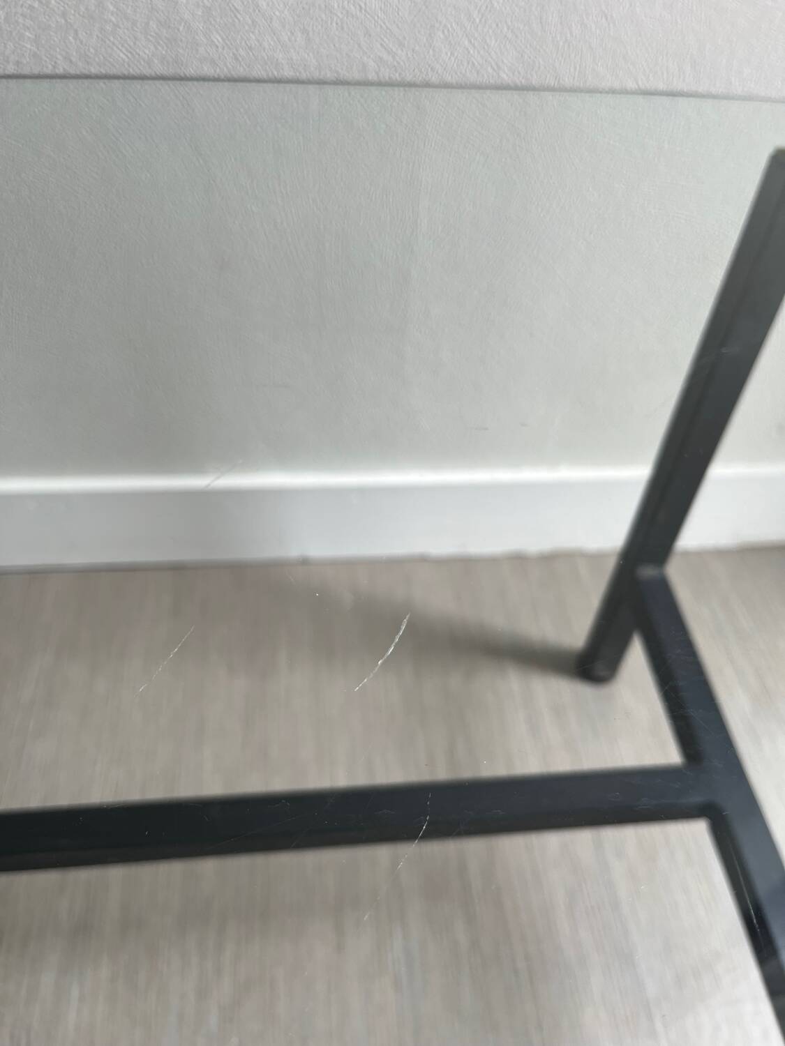 Vintage design coffee table in glass and metal