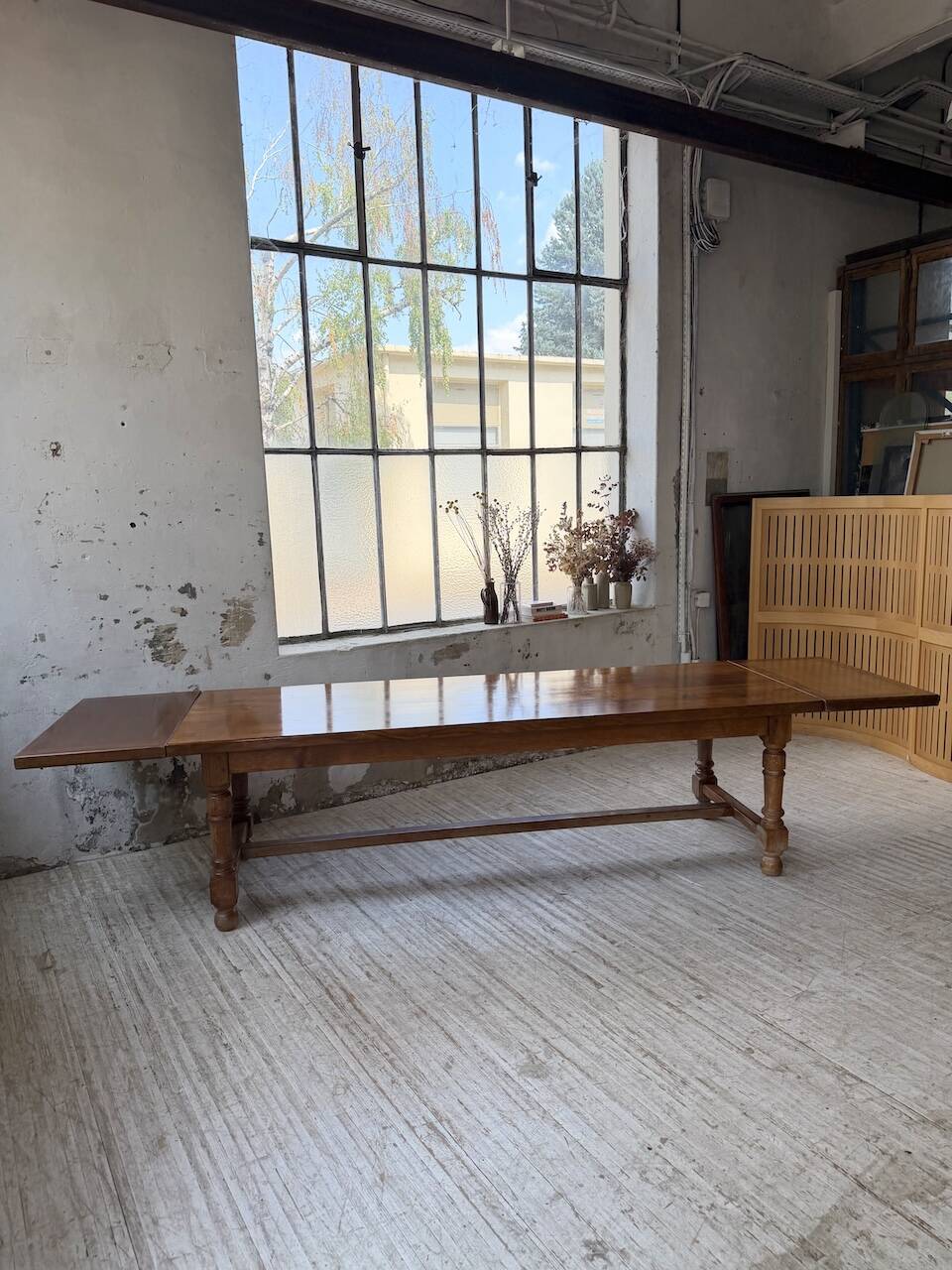 Table repas style drapière noyer 2m5/3m5 1900