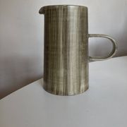 Vase, pichet de potier décor faux bois, 1970