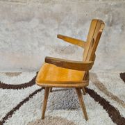 Brutalist wooden chair 1960