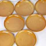 Set of 7 stoneware dessert plates