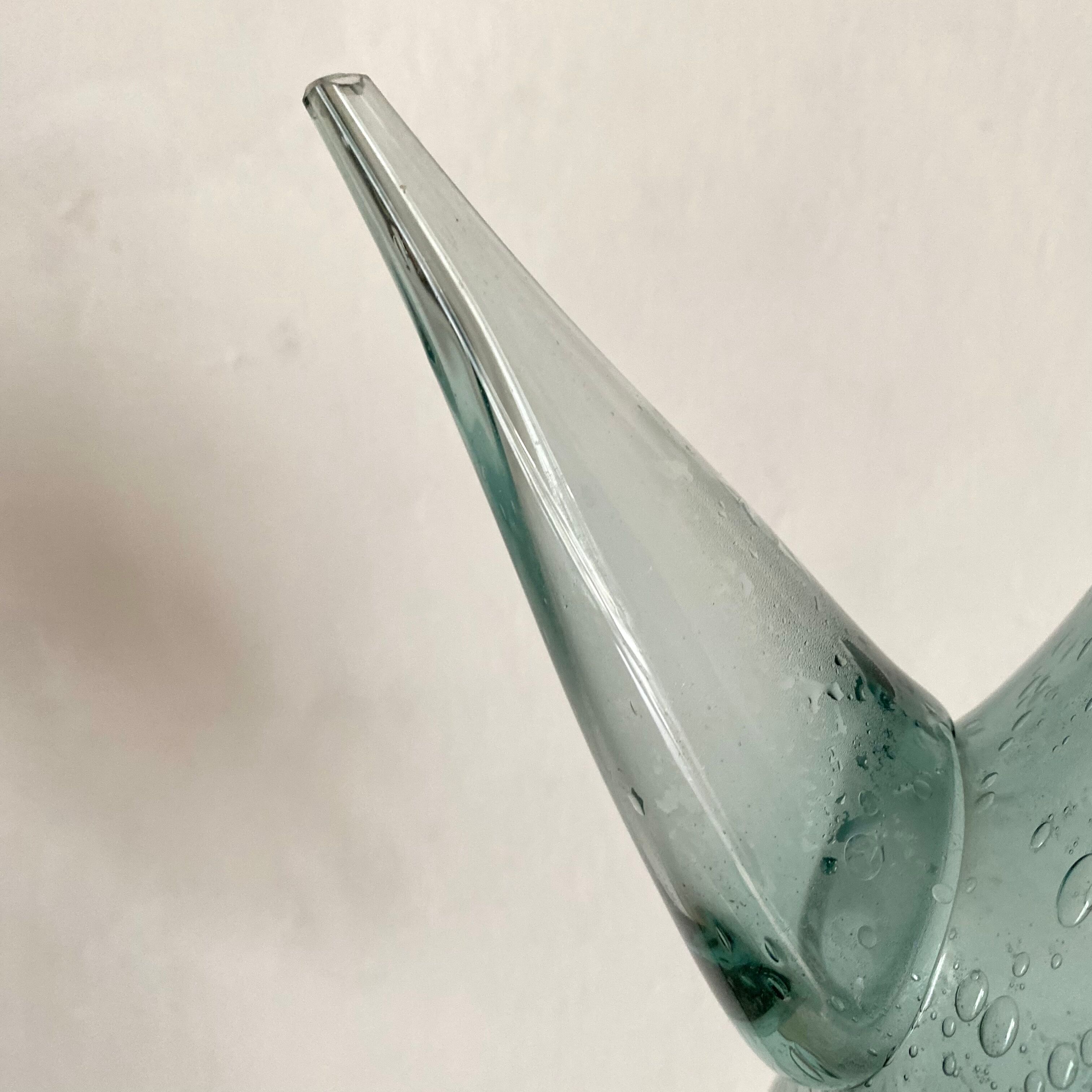 Antique wine decanter, bubbled glass porron